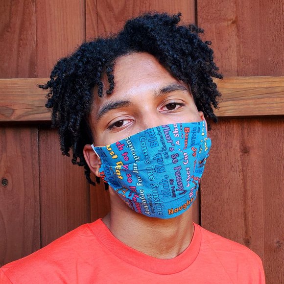 Blah, Blah, Handmade Cotton Face Mask,Reuse/Wash - Picture 3 of 4